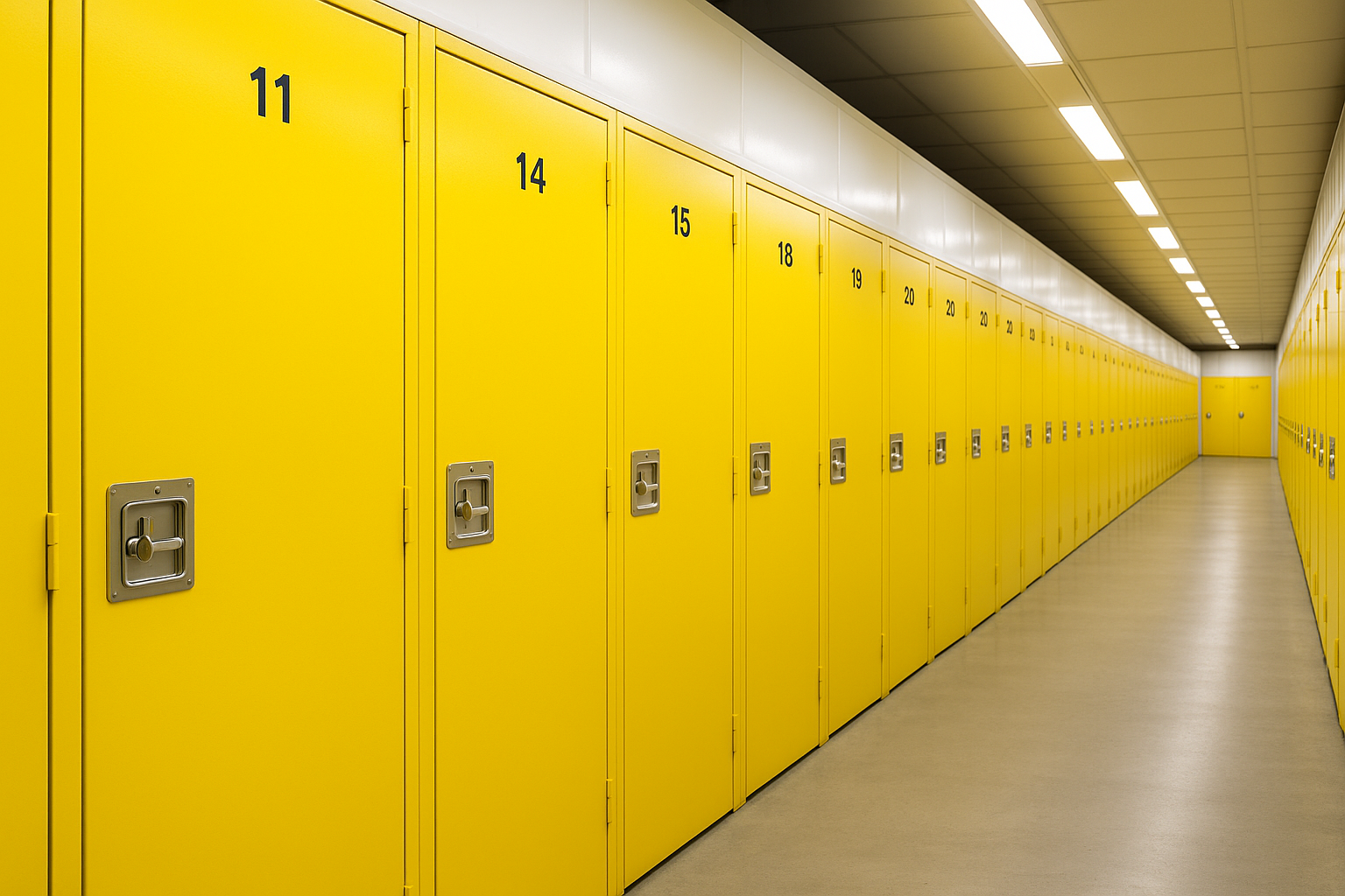 self storage yellow lockers