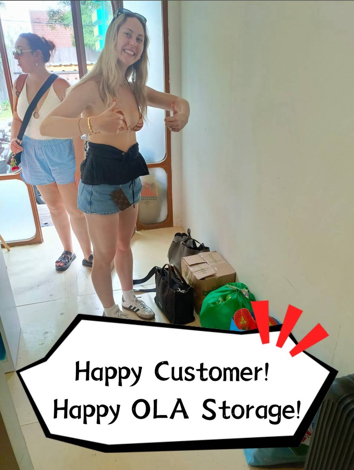 Satisfied OLA customer self storage Bali