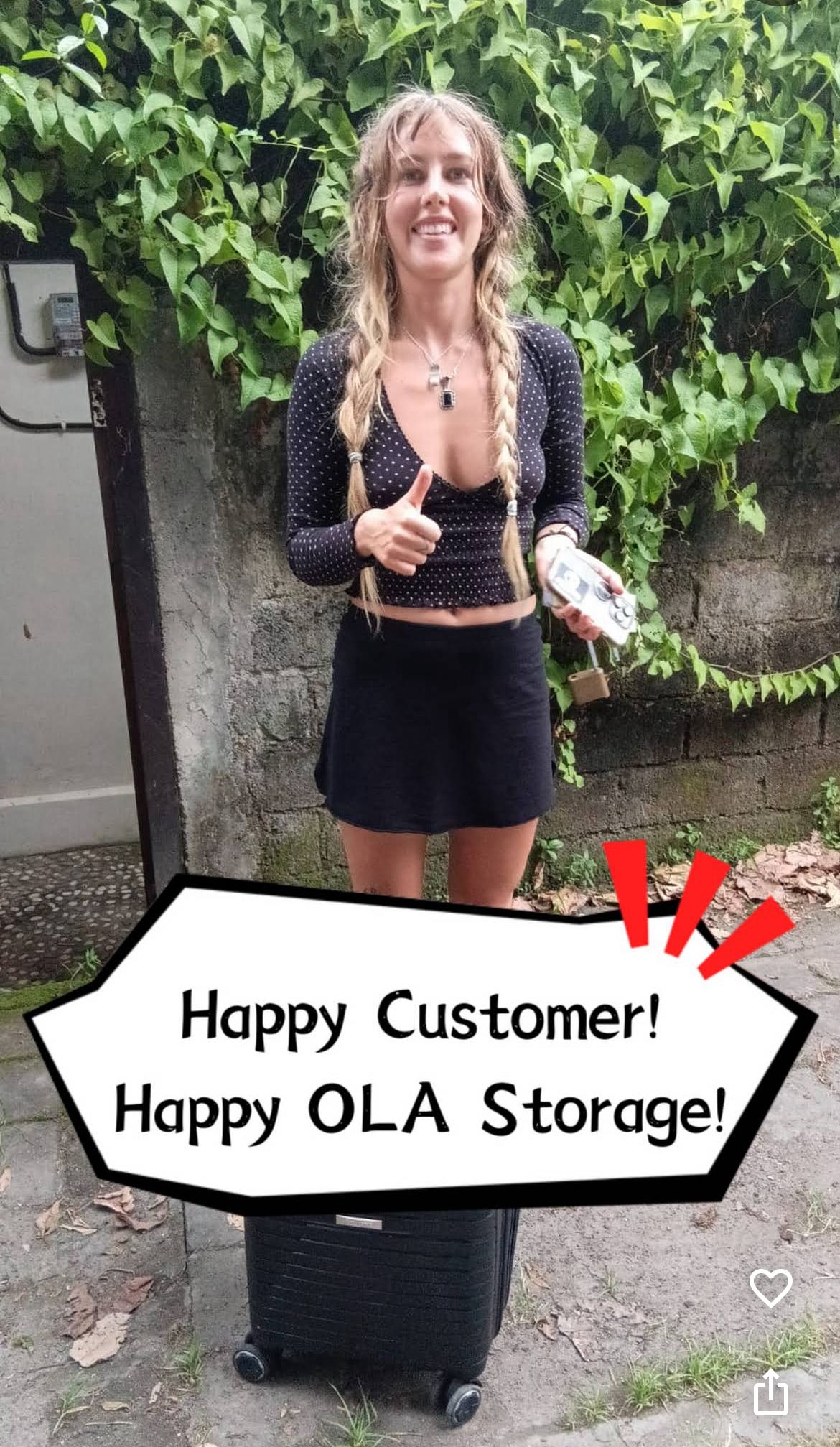 OLA customer luggage pickup storage Bali airport