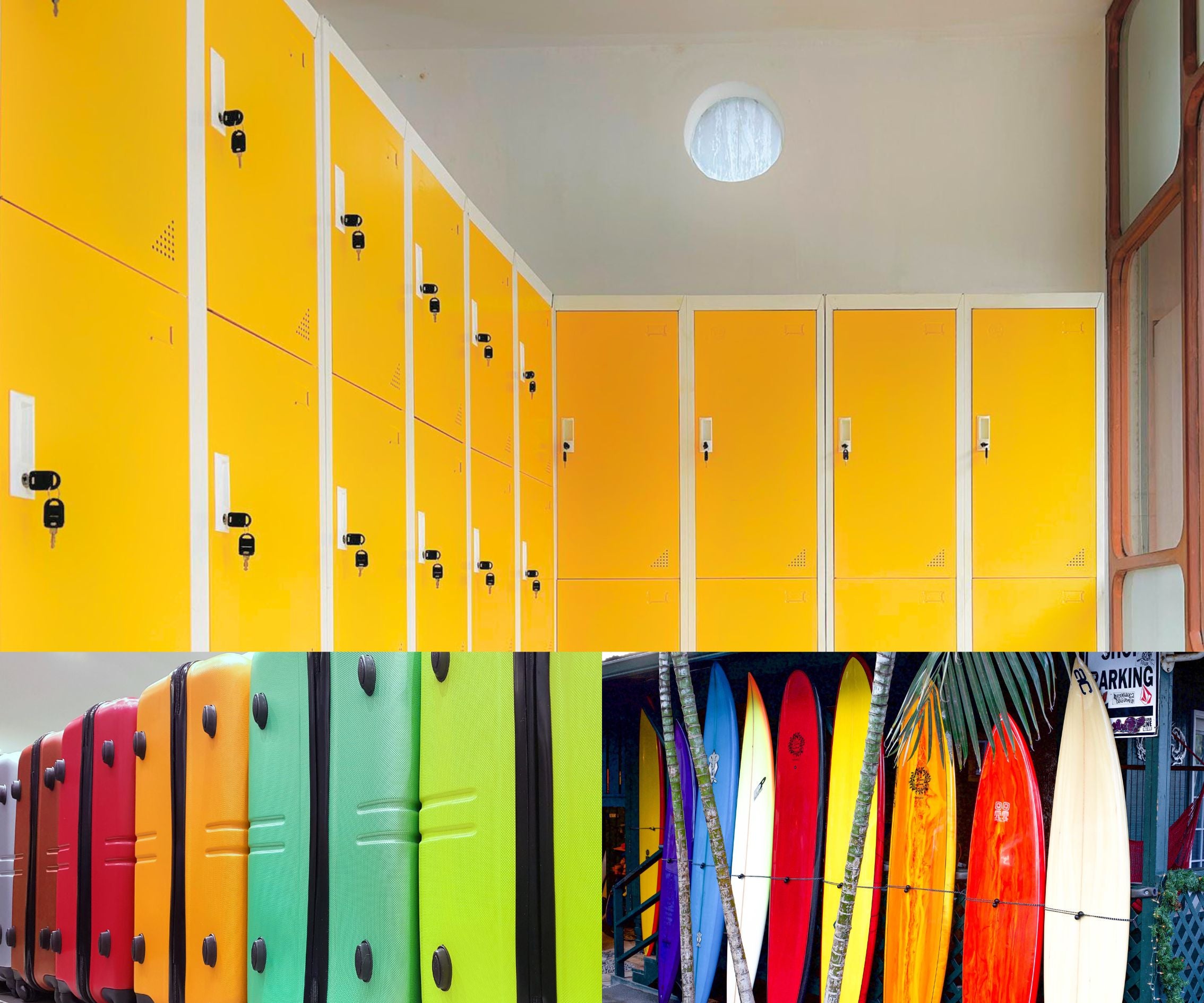 Luggage and Surfboard Storage